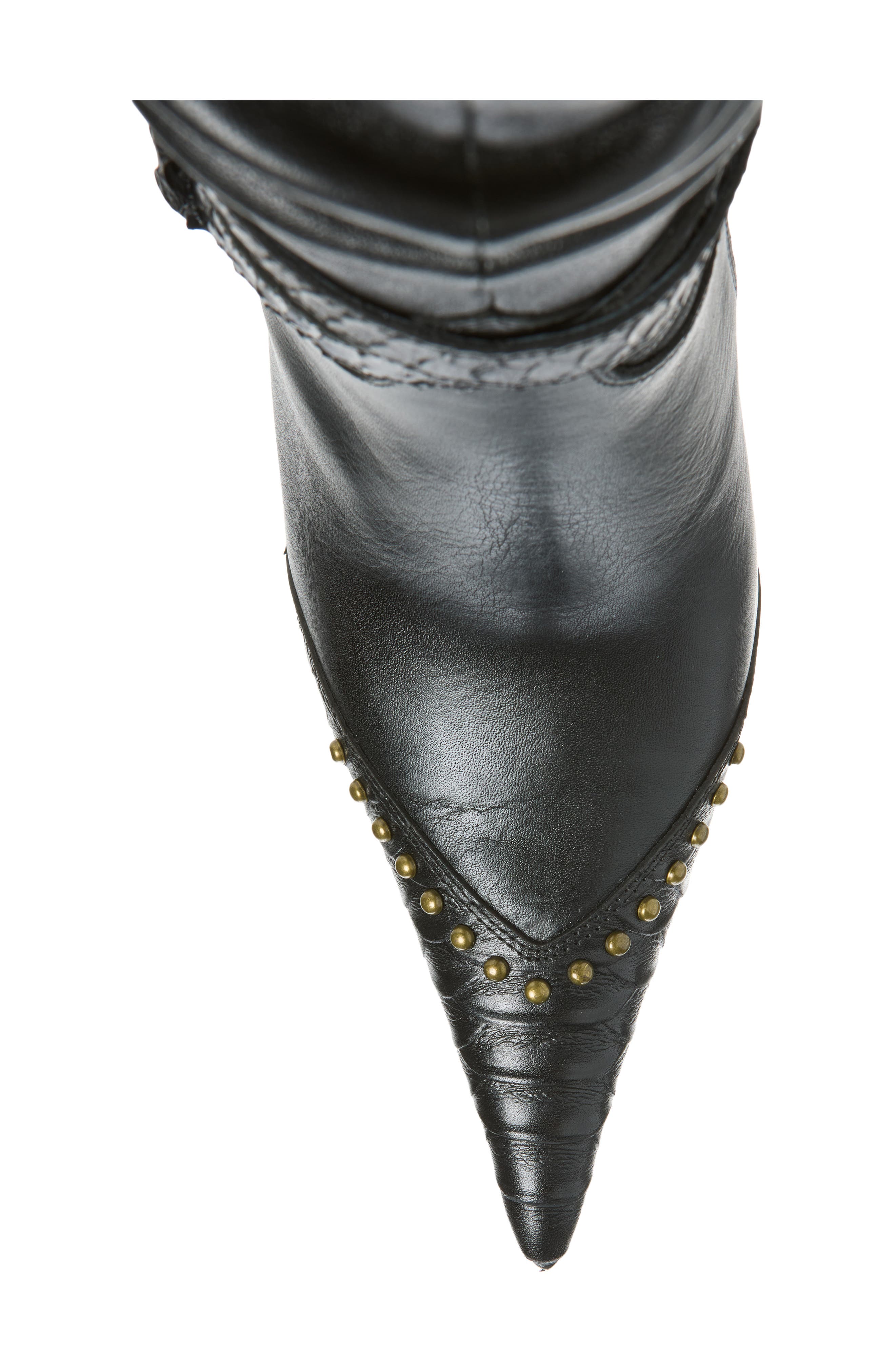 Headturner Pointed Toe Western Boot, Alternate, color, BLACK SNAKE COMBO