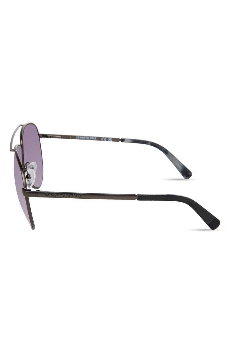 Kenneth Cole 61mm Pilot Sunglasses, Alternate, color, Matte Gunmetal / Smoke Mirror