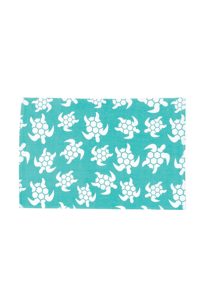 Beachy Turtle Cotton Placemats Set of 6, 13" x 19", Main, color, Blue