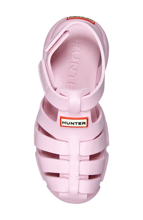Hunter Belah Lug Sole Fisherman Sandal In Light Pink