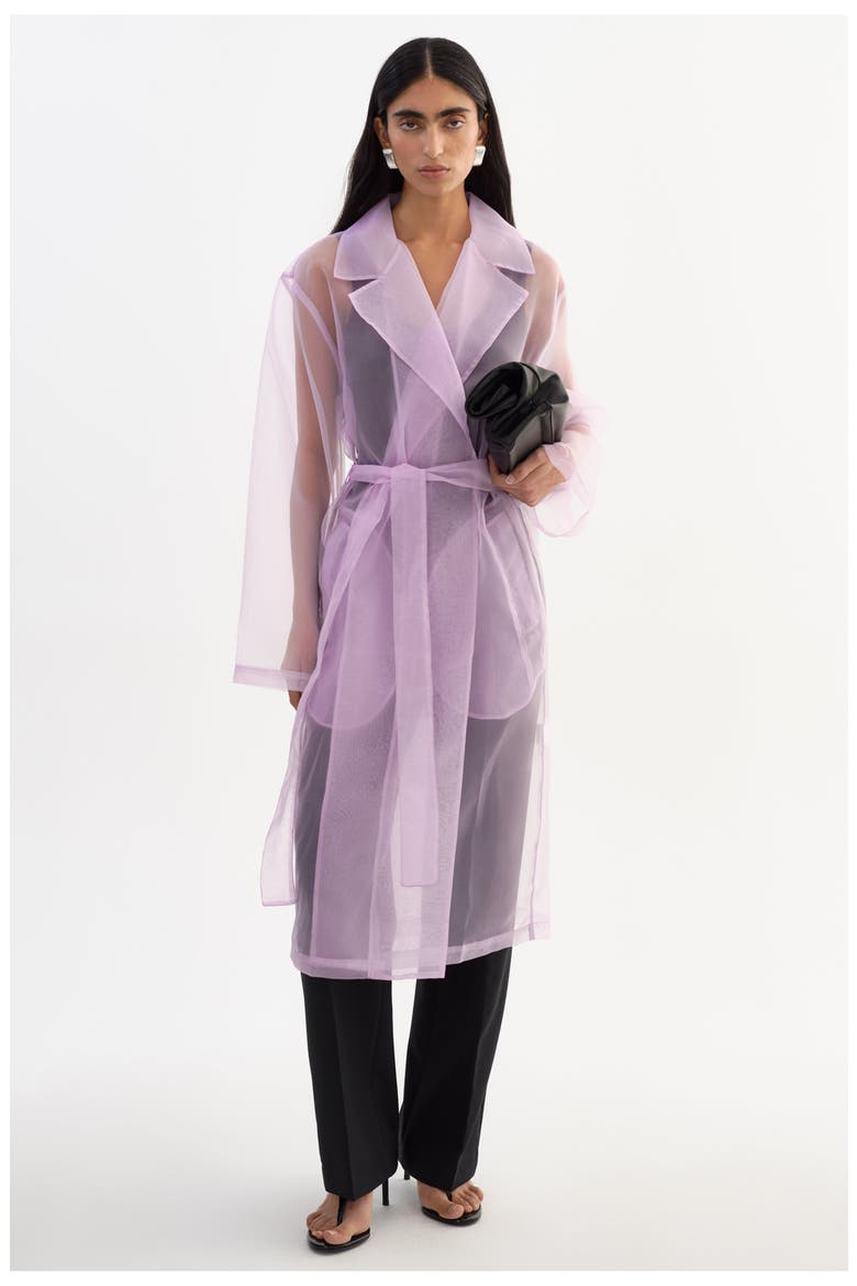 Talise | Long Sheer Coat, Alternate, color, Lilac