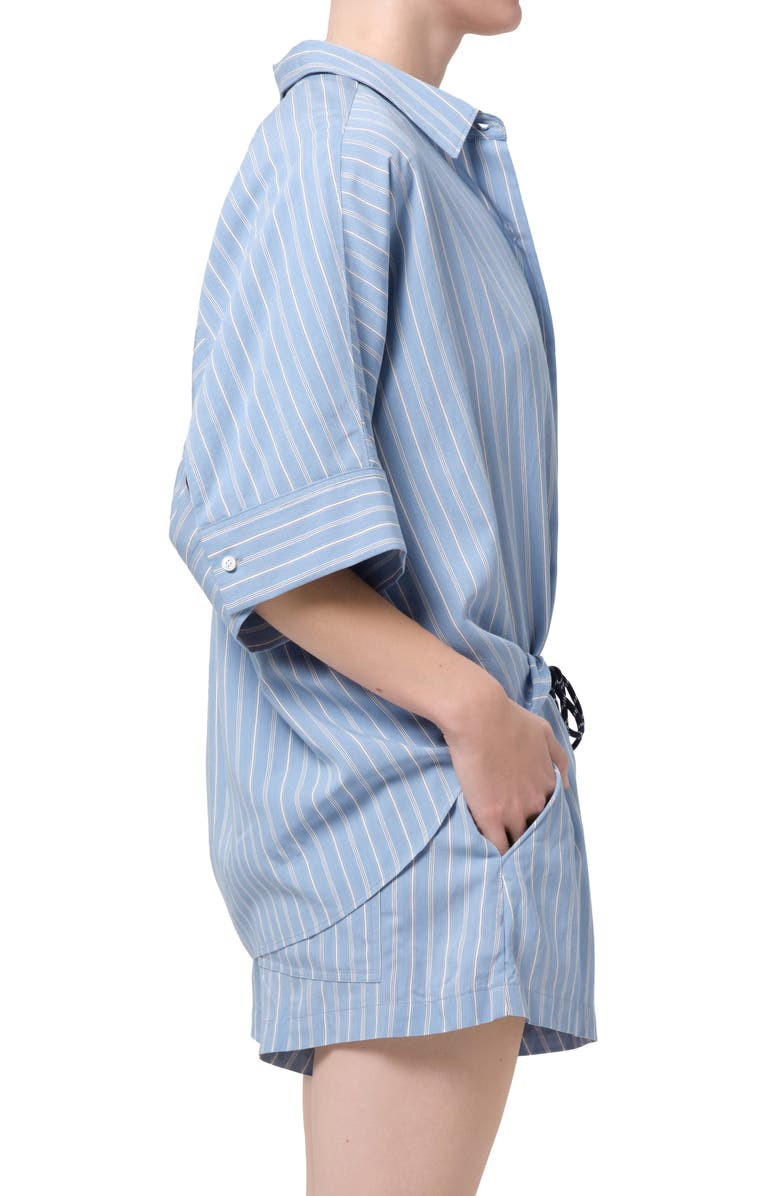 Citizens of Humanity Claire Stripe Origami Button-Up Shirt, Alternate, color, Capri Stripe