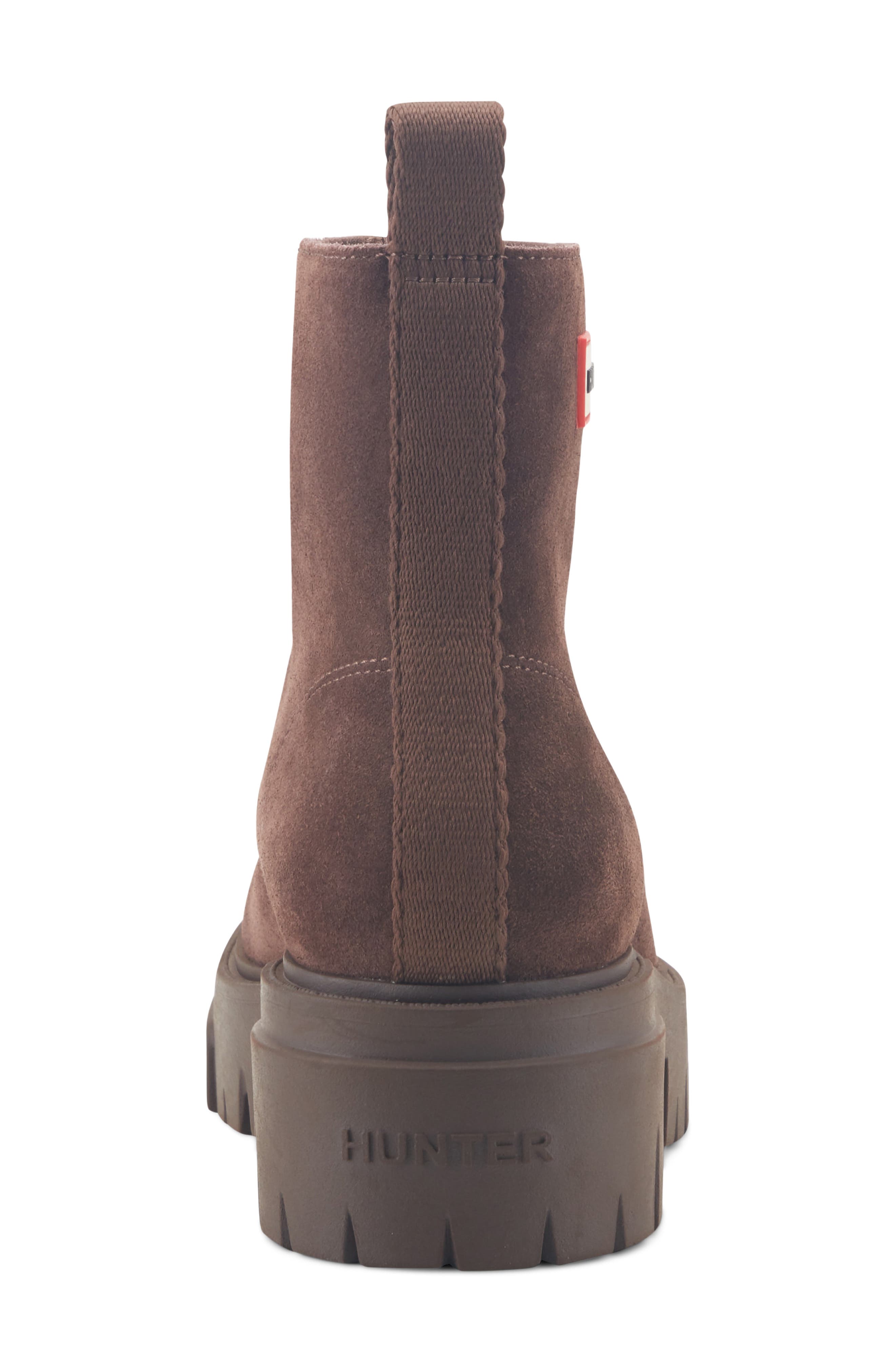 Gemma Front Zip Leather Boot, Alternate, color, DARK NATURAL SUEDE