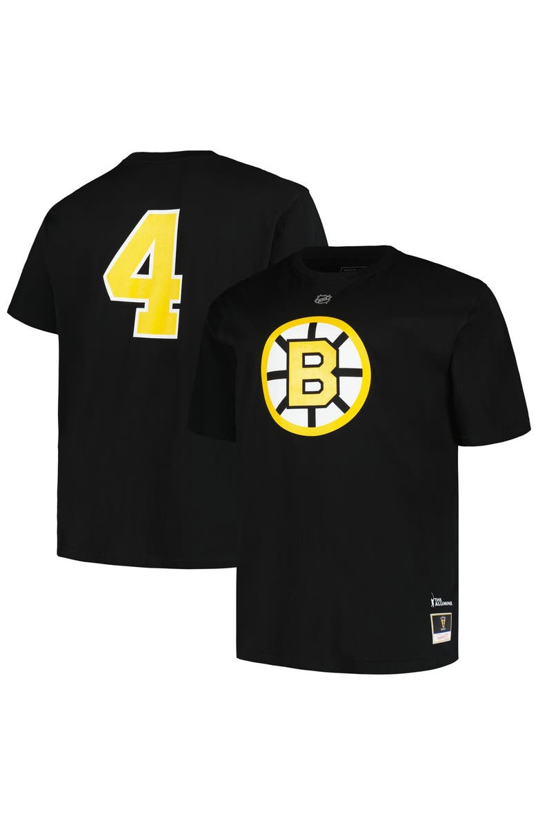 Mitchell & Ness Men's Mitchell & Ness Bobby Orr Black Boston Bruins Big & Tall Name & Number T-Shirt, Alternate, color, Black