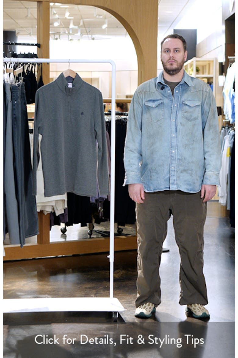Heathered Piqué Half Zip Pullover video
