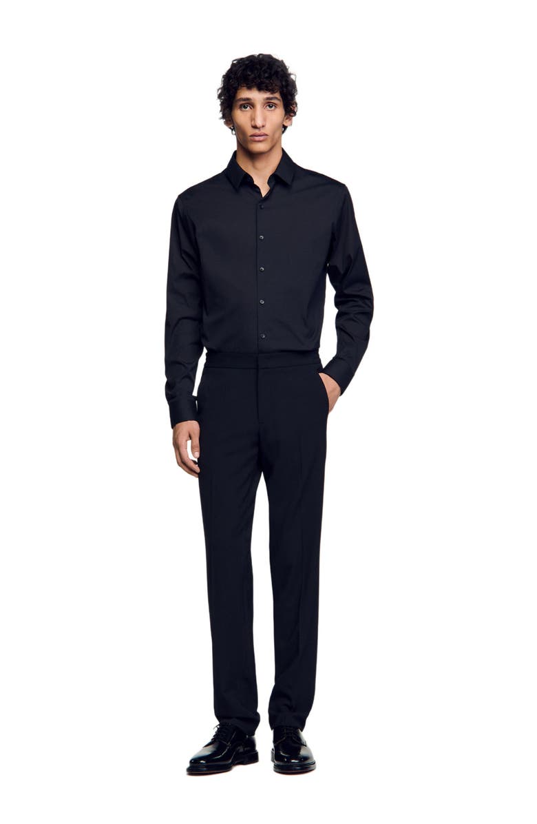 SANDRO Fitted stretch cotton shirt, Alternate, color, 