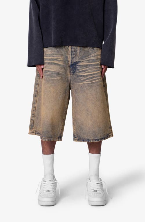 Mnml Baggy Denim Shorts In Blue