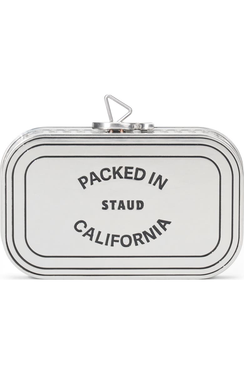 STAUD ines Tin Clutch, Alternate, color, Silver Multi