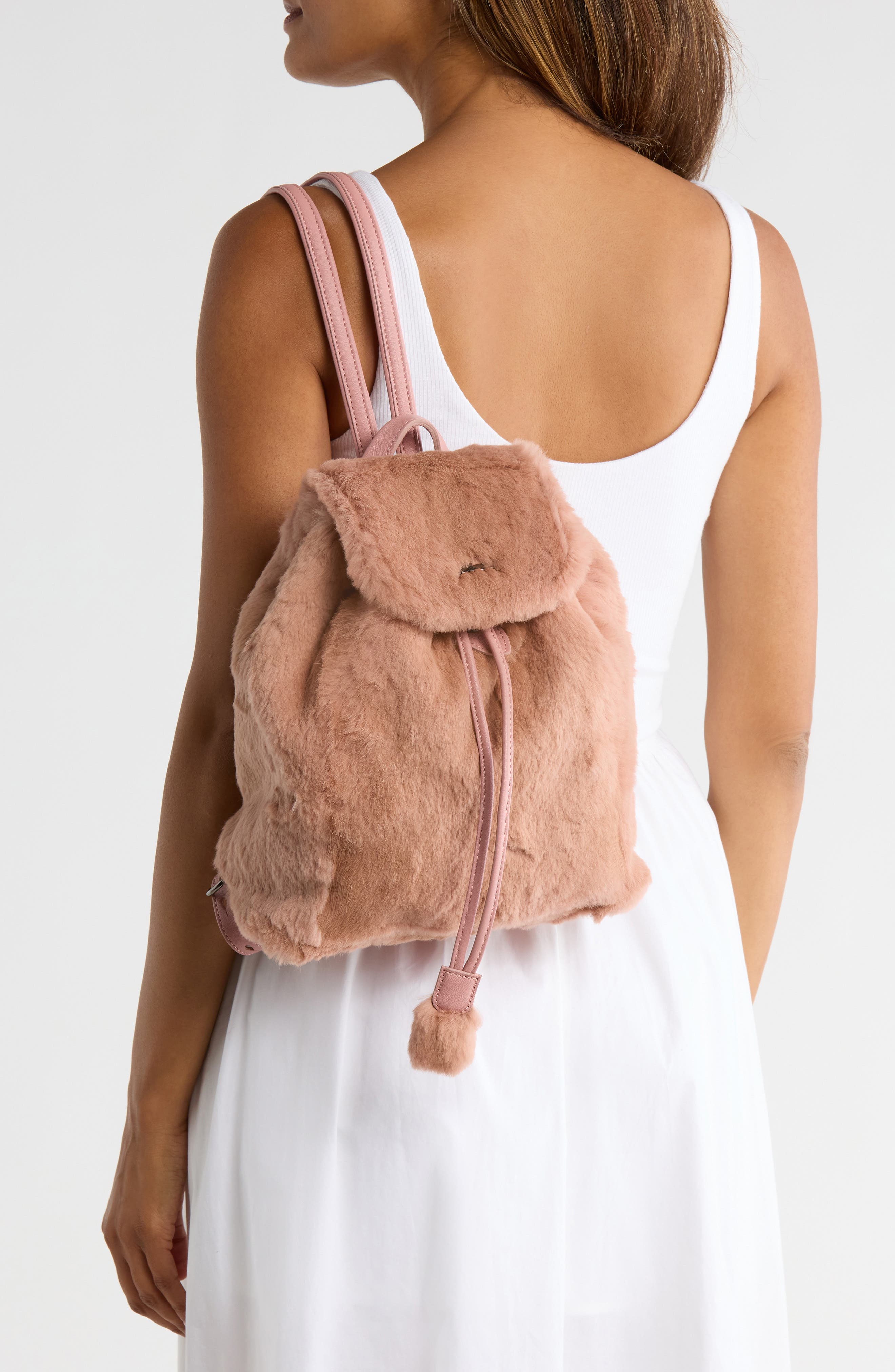 Longchamp Give Me A Hug Rabbit Hair Backpack | Nordstromrack display picture 3
