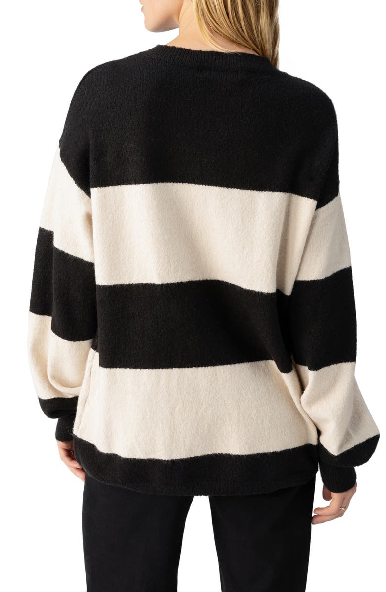 Sanctuary Cuddle Up Stripe Sweater, Alternate, color, 