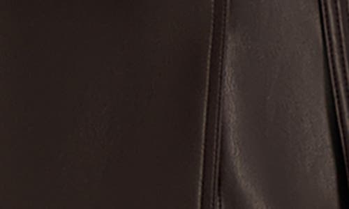 Kensie Belted Faux Leather Trench Coat In Brown