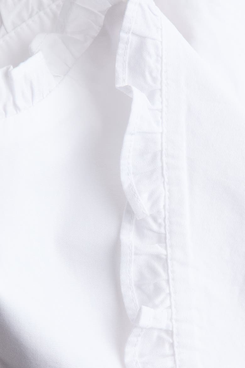 Cropped Tie-detail Top, Alternate, color, White