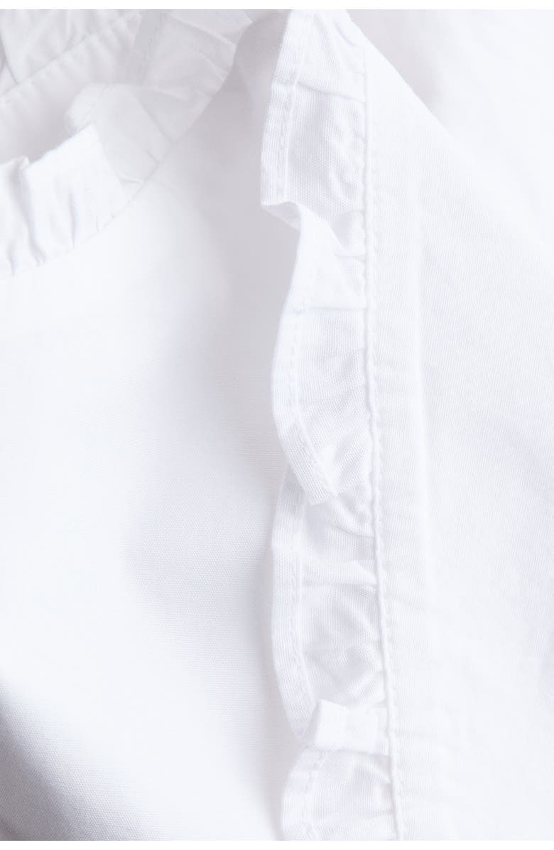H&M Cropped Tie-detail Top, Alternate, color, White