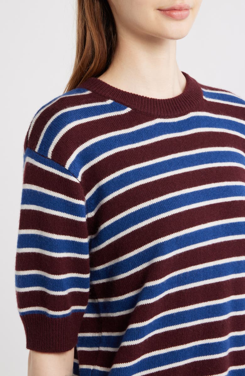 FRAME The Easy Wool Blend Crewneck Sweater, Alternate, color, Burgundy Multi