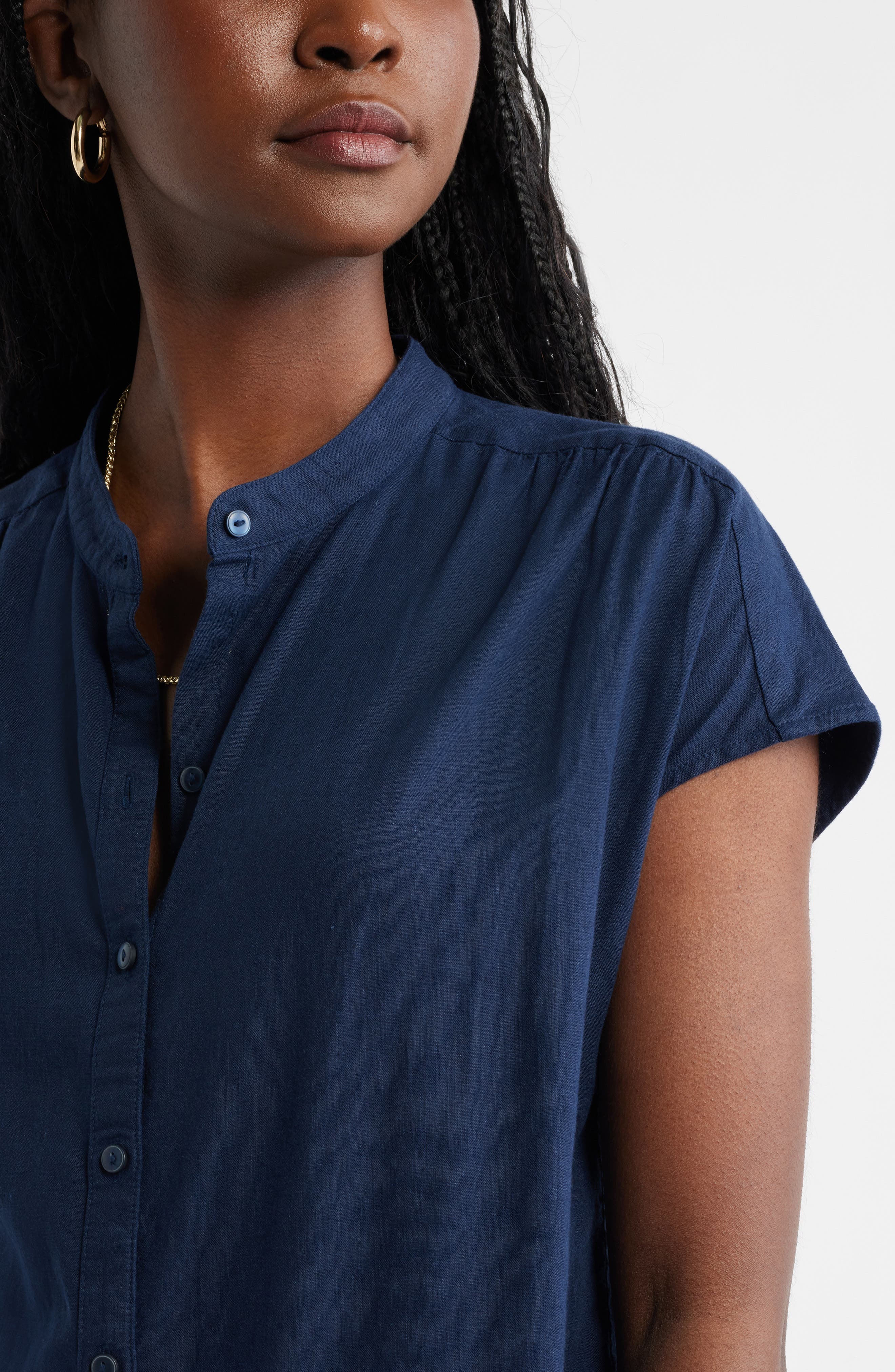 Женские Caslon® Linen Blend Shirt — фото 5
