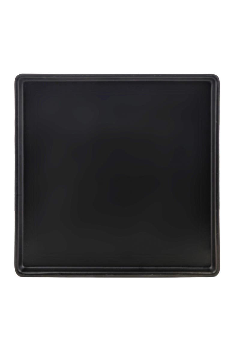 Grace Stoneware 4-Piece Dinner Plate Set, Alternate, color, Black Matte