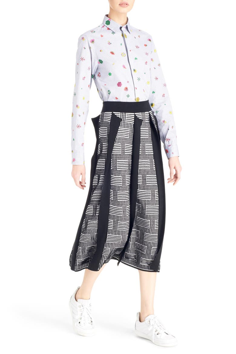 'Tanami Flower' Cotton Poplin Shirt, Alternate, color, MULTICOLORE