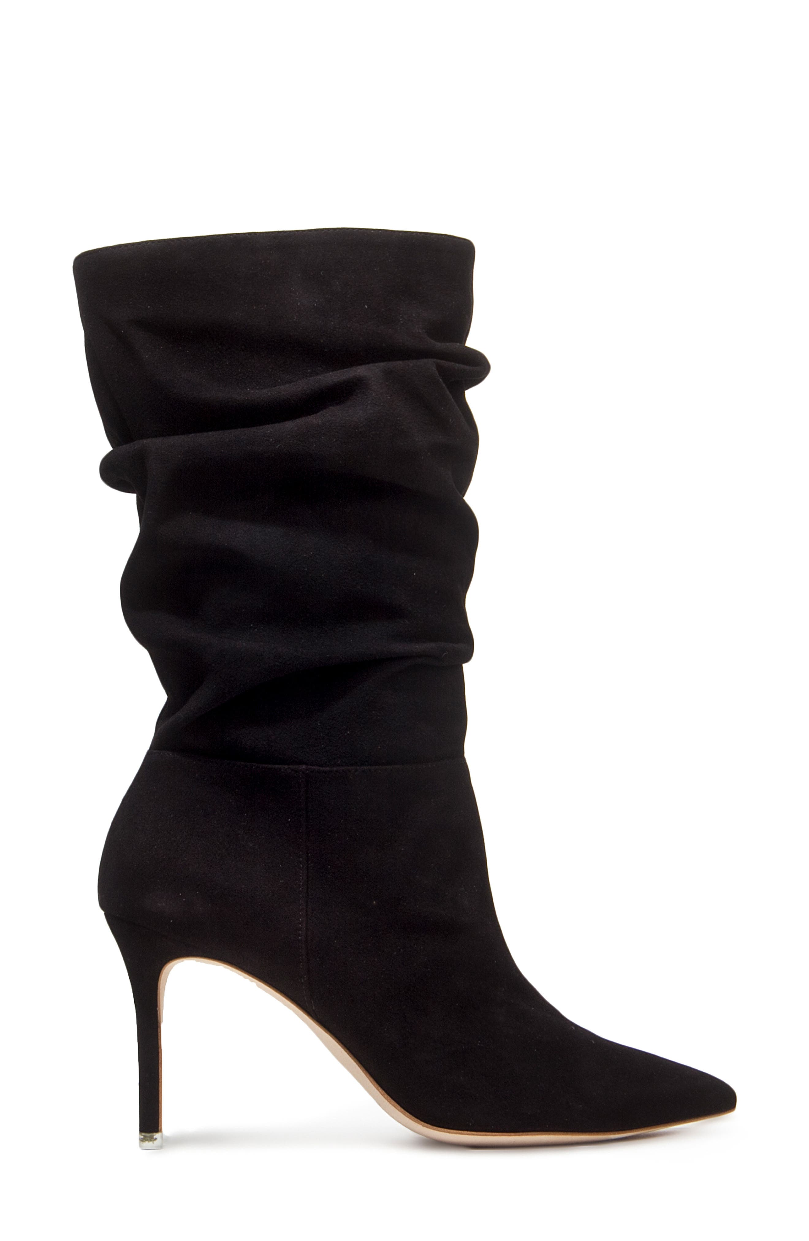 BLACK SUEDE STUDIO Slouch Bootie, Alternate, color, 