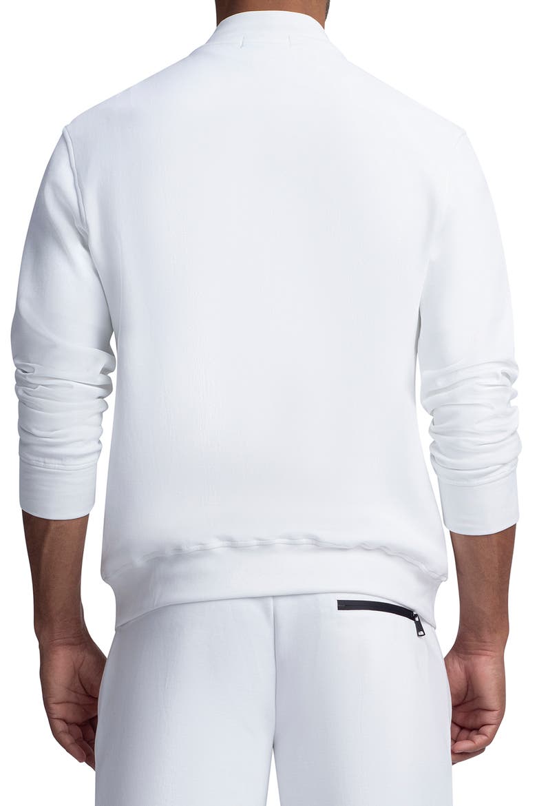 Zip Comfort Cotton Blend Bomber Jacket, Alternate, color, WHITE
