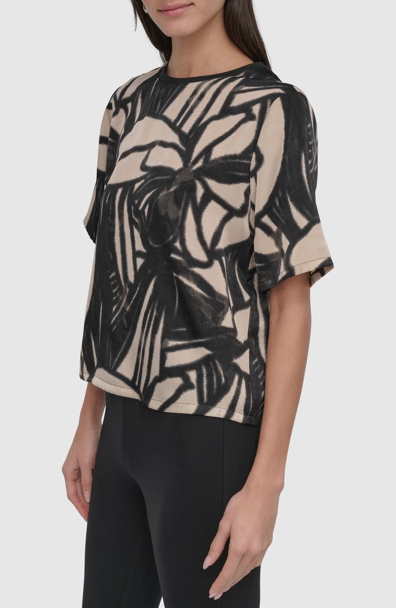 DKNY Crewneck Top, Alternate, color, Floral Print
