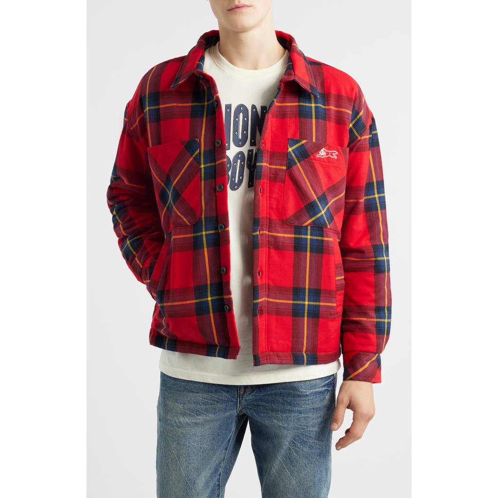 Icecream Buffalo Shacket In Red