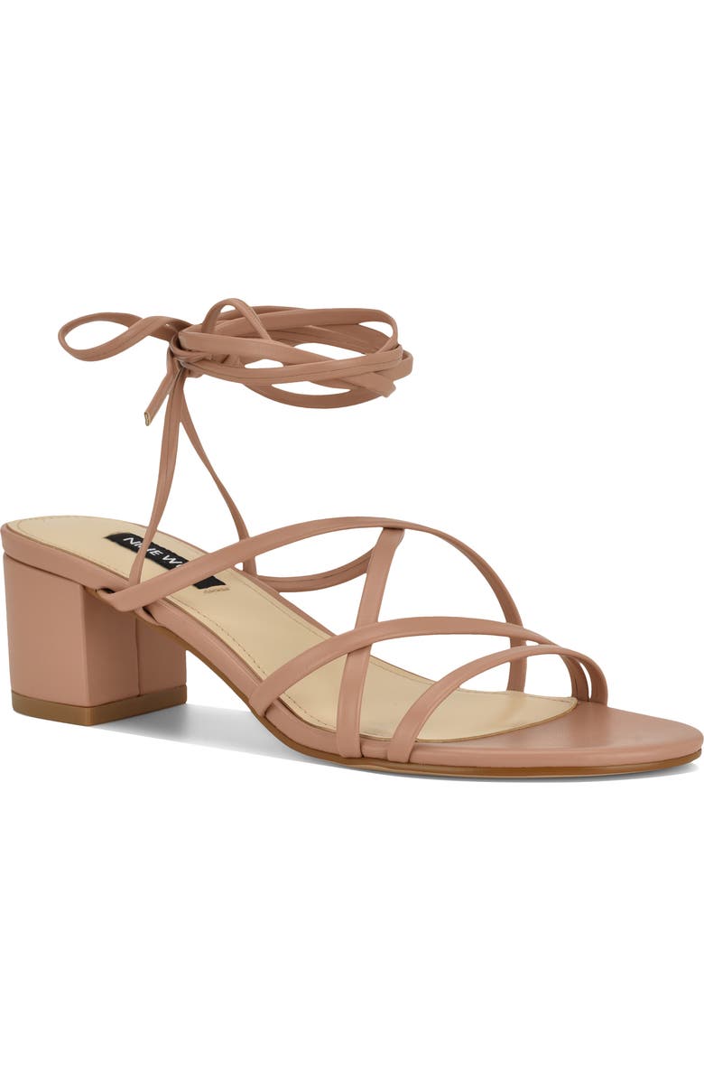 Nine West Aloud Ankle Wrap Sandal, Main, color, Light Natural