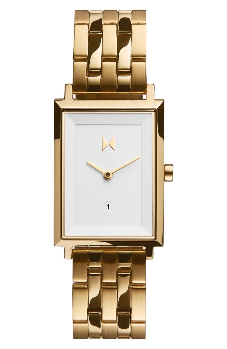 MVMT Signature Square Bracelet Watch, 24mm, Main, color, Gold/ White/ Gold