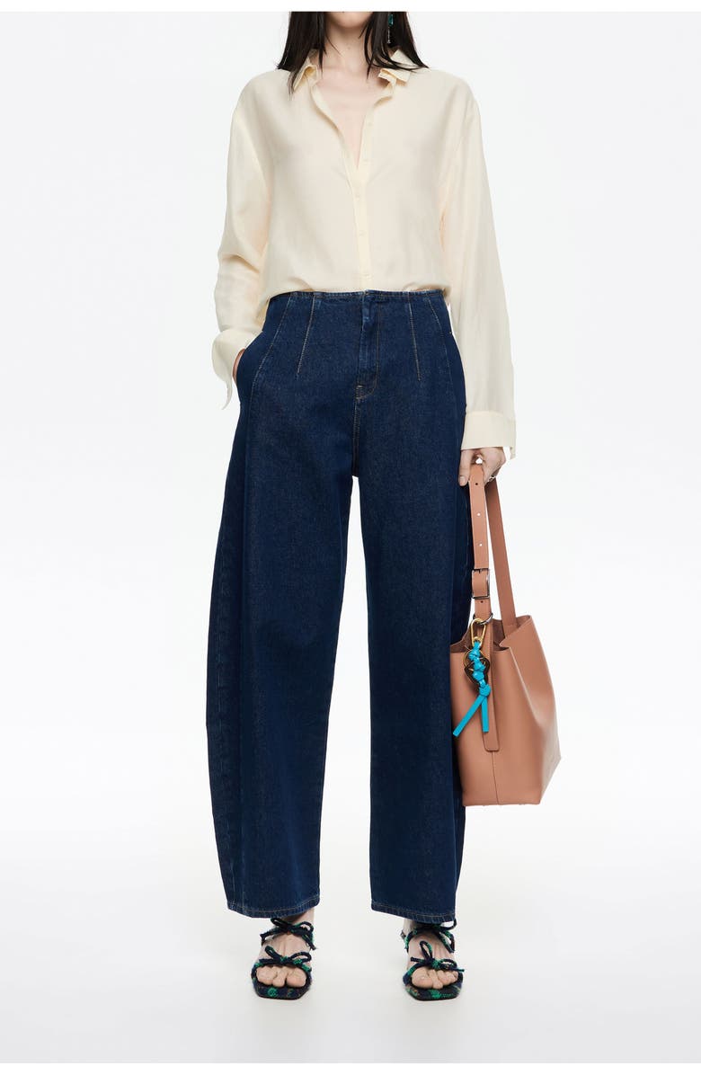 Bimba y Lola Cotton/Silk Shirt, Alternate, color, Vanilla