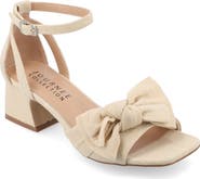 Journee Collection Zevi Bow Block Heel Sandal