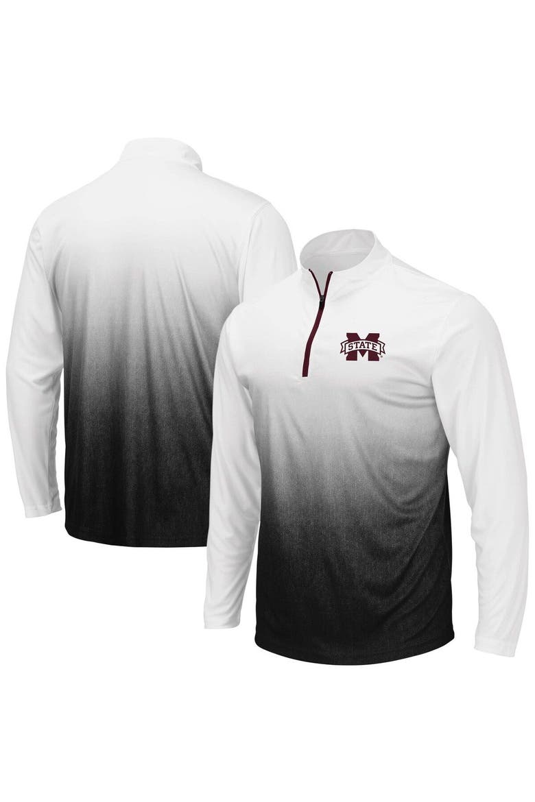 Men's Colosseum Gray Mississippi State Bulldogs Magic Team Logo Quarter-Zip Jacket, Main, color, Gray