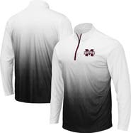 COLOSSEUM Men's Colosseum Gray Mississippi State Bulldogs Magic Team Logo Quarter-Zip Jacket