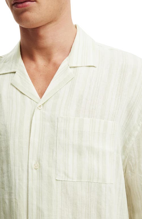 COTTON ON LINEN BOX FIT SHORT SLEEVE SHIRT