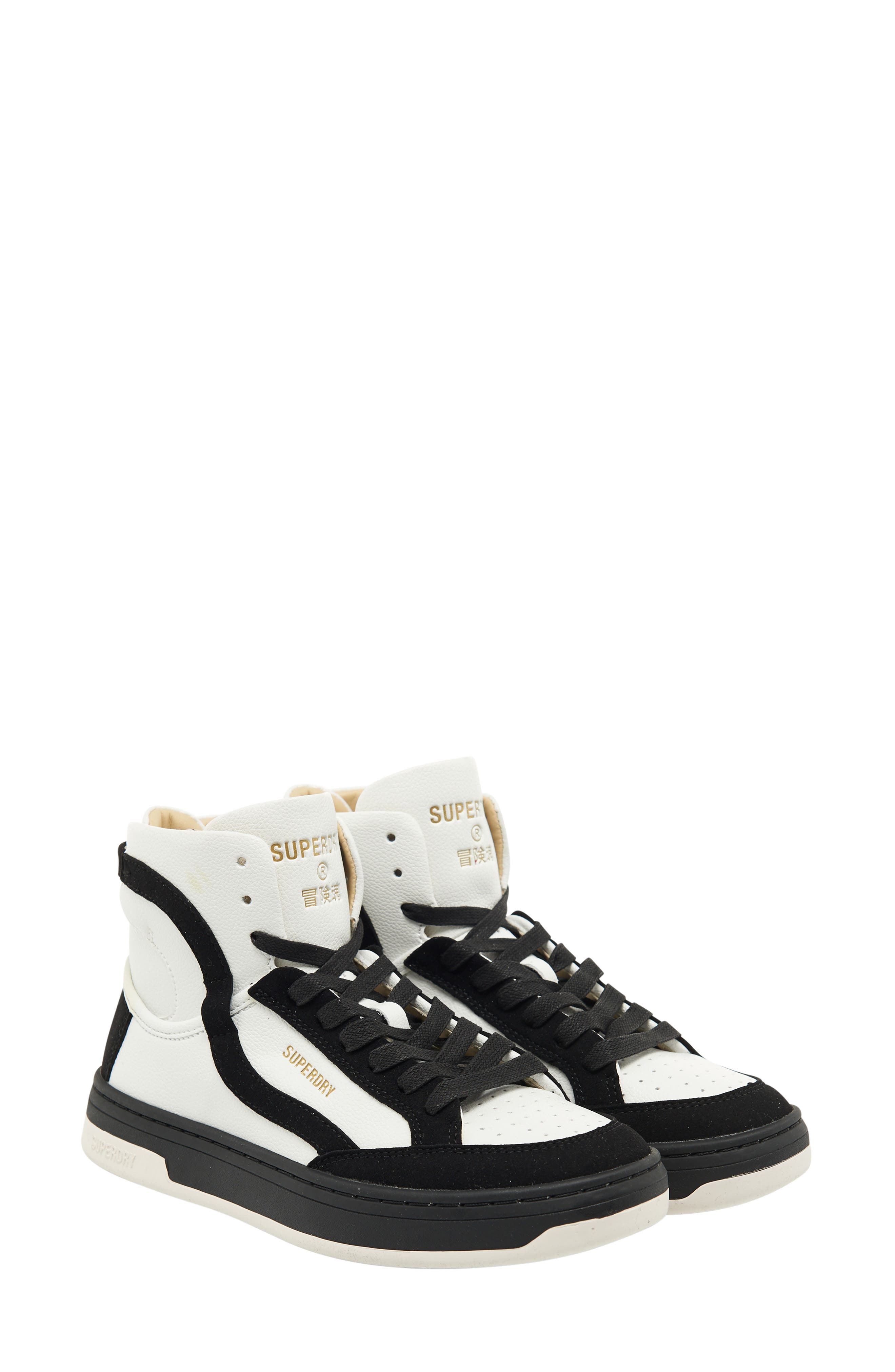Basket High Top Sneaker, Main, color, WHITE/ VINTAGE BLACK