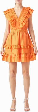 Endless Rose Ruffle Trim Minidress