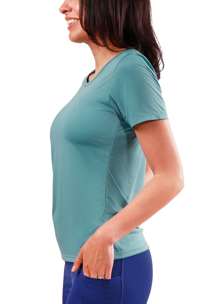 Short Sleeve Reverse Neck Tee, Alternate, color, River