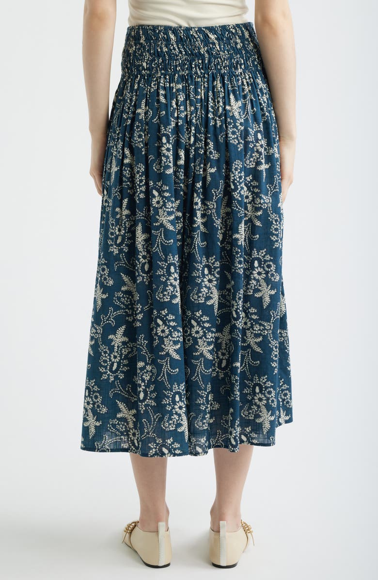 THE GREAT. The Viola Print Cotton Skirt, Alternate, color, 