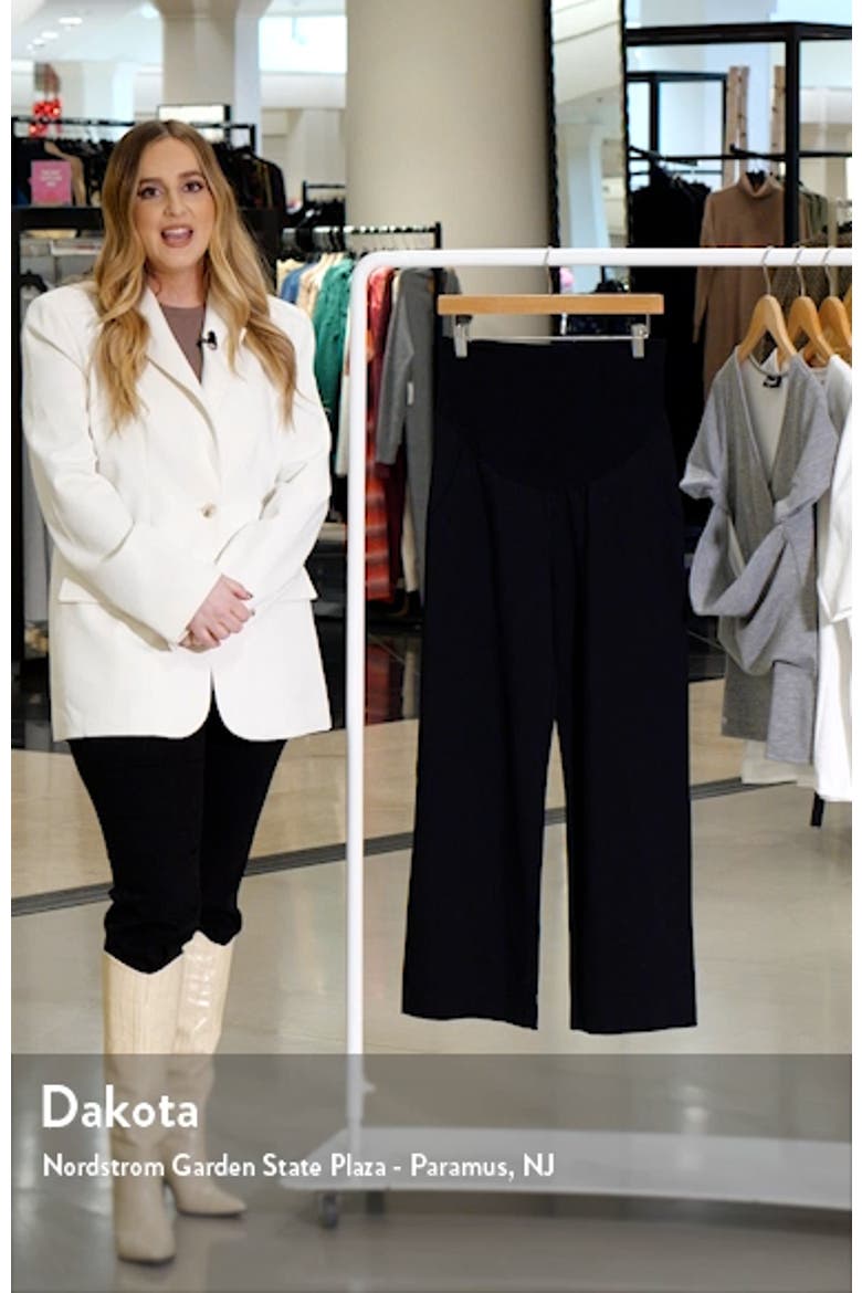 Foldover Waistband Stretch Cotton Maternity Pants video