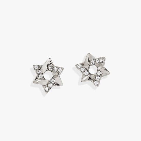 Star Of David Mini Stud Earrings