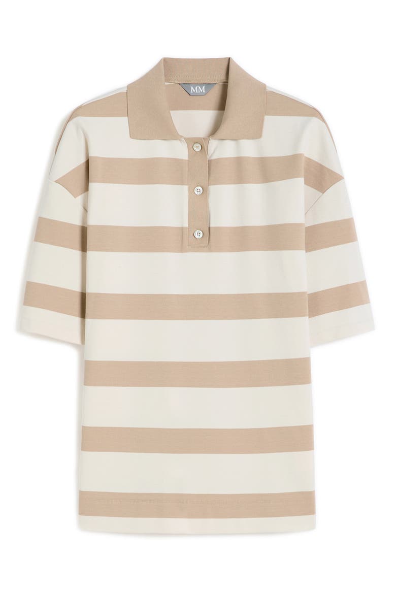Labetaia Stripe Polo Top, Alternate, color, IVORY