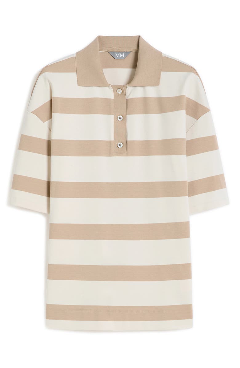 MM by Max Mara Labetaia Stripe Polo Top, Alternate, color, Ivory