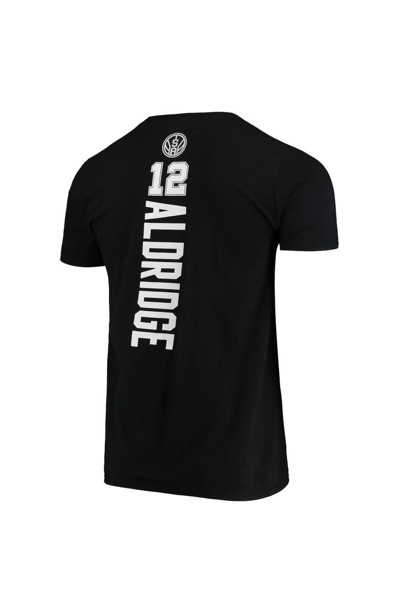 FANATICS Men's Fanatics Branded LaMarcus Aldridge Black San Antonio Spurs Team Playmaker Name & Number T-Shirt, Alternate, color,
