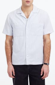 Madewell Stripe Twill Camp Shirt