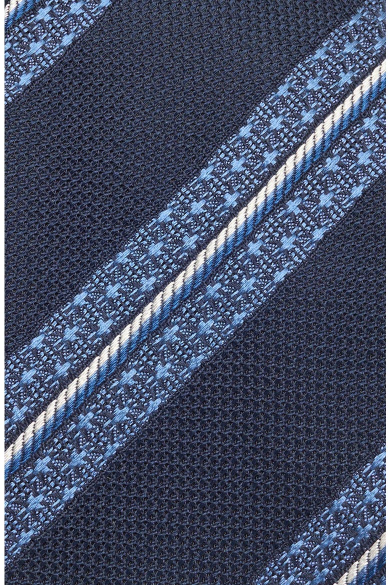 Stripe Silk Tie, Alternate, color, NAVY STRIPE