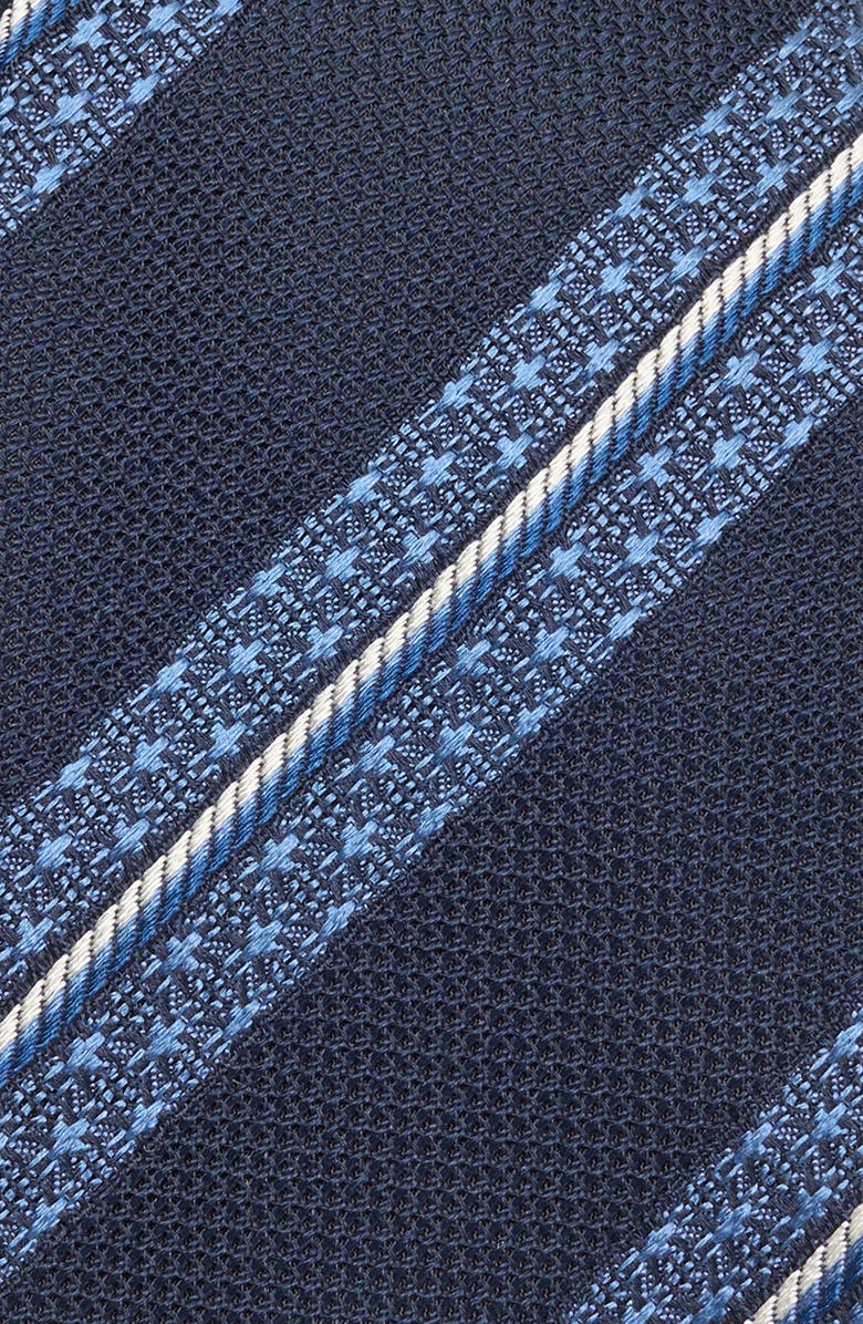 ZEGNA TIES Stripe Silk Tie, Alternate, color, Navy Stripe