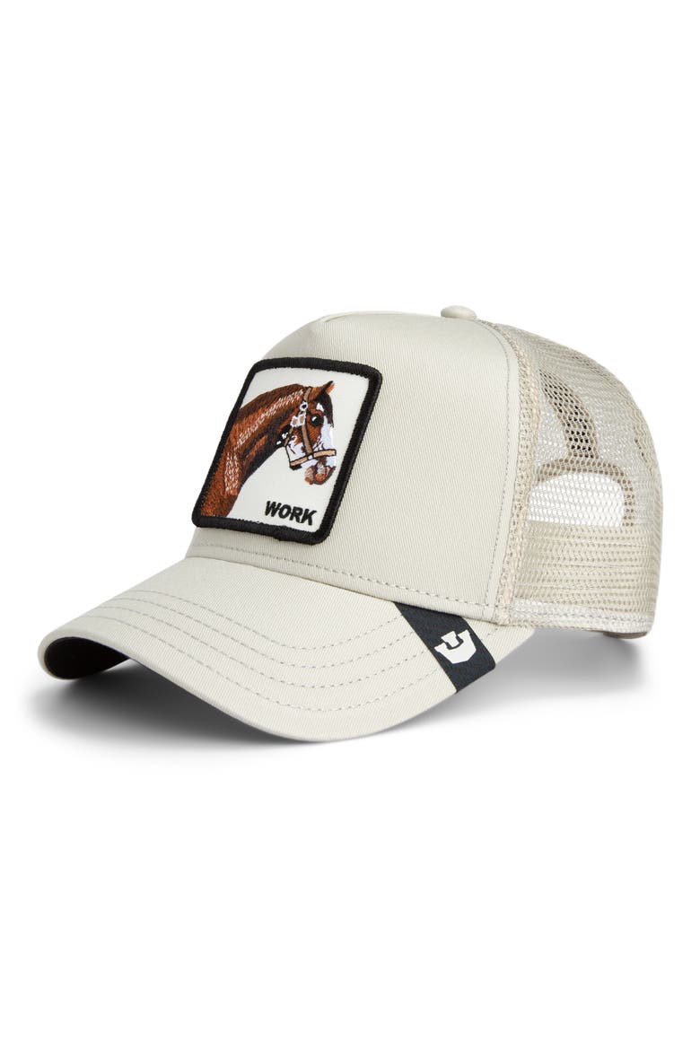 Work Horse Embroidered Patch Trucker Hat, Alternate, color, SCOUT