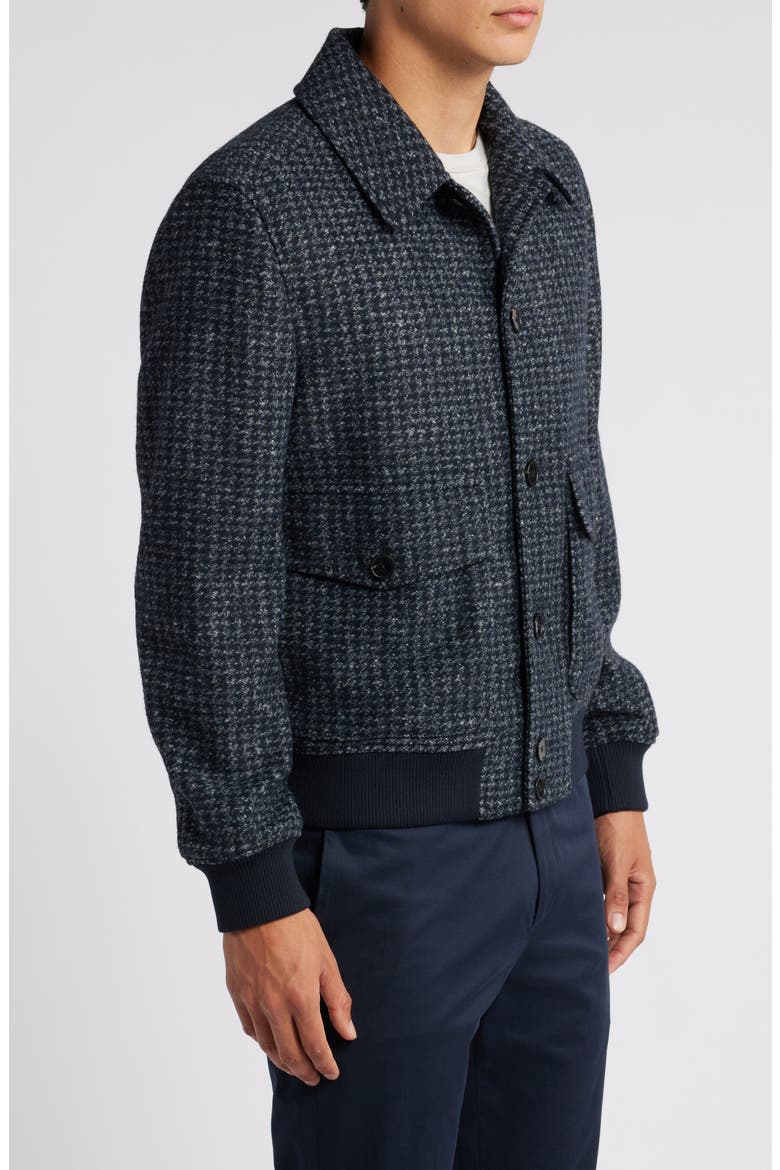 Packer Tweed Button-Up Jacket, Alternate, color, NAVY MELANGE