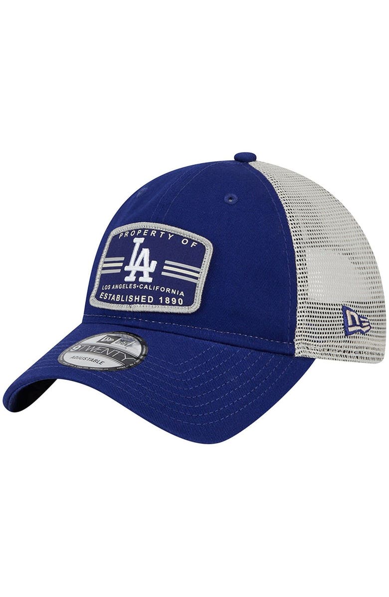 New Era Men's New Era Navy Los Angeles Dodgers Property Trucker 9TWENTY Snapback Hat, Main, color, 