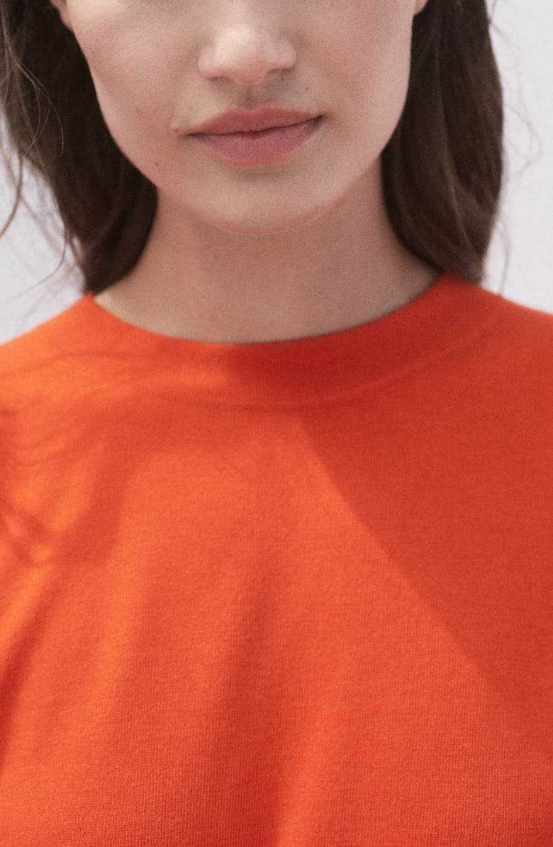 MANGO Elbow Sleeve Sweater, Alternate, color, Dark Orange