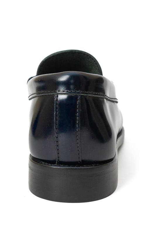 Menina Step Mila Leather Penny Loafer In Blue