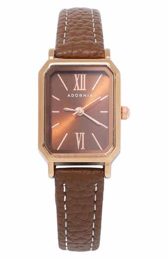 Lisbon Faux Leather Strap Watch, 26mm x 20mm